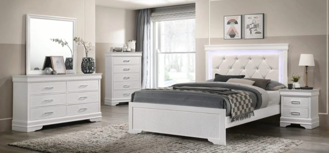 White bedroom set
